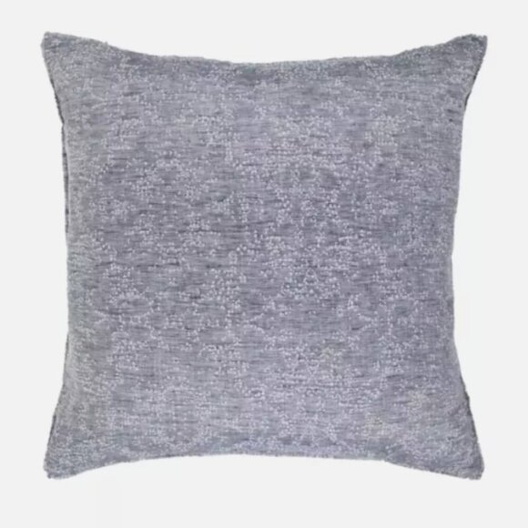 The Threadery Euro Sham Lot of 2 Linen Erased Jacquard Blue Navy Blazer 26 x 26" - Picture 2 of 15